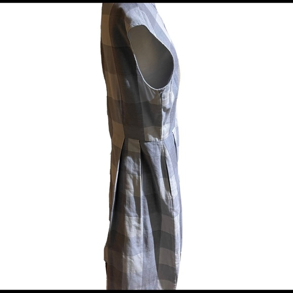 PENDLETON Women Size 14 Plaid Cotton Fit Flare 1/3 Button Dress Sleeveless - Picture 5 of 13